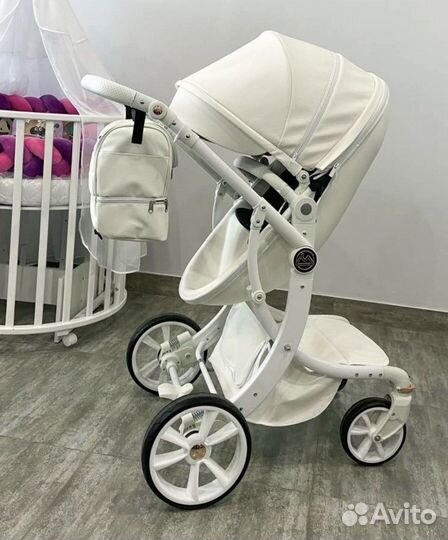Коляска Luxmom new 2023 кожа. Доставка