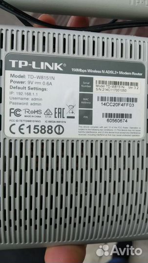 Новый Модем Роутер TP-link TD-W8151N Ver.3.1