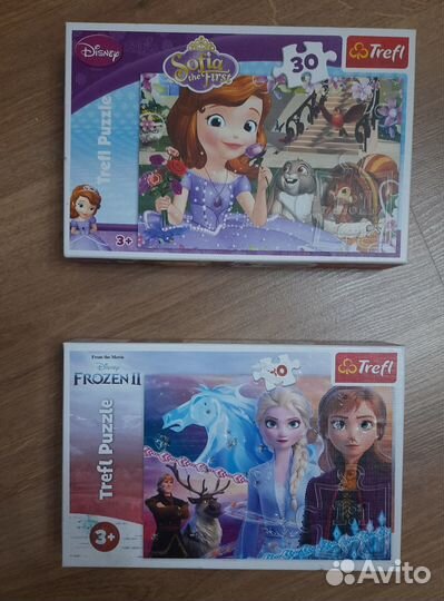 Пазлы Холодное сердце и София Прекрасная