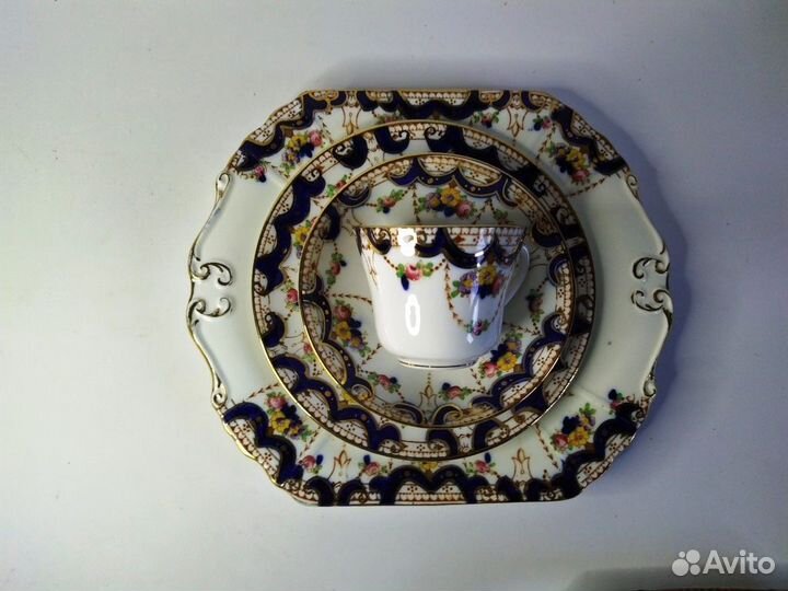 Чайное трио и блюдо beswick & sons, Имари,Роспись