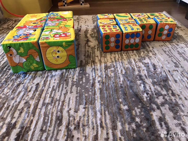 Мягкие кубики большие и маленькие