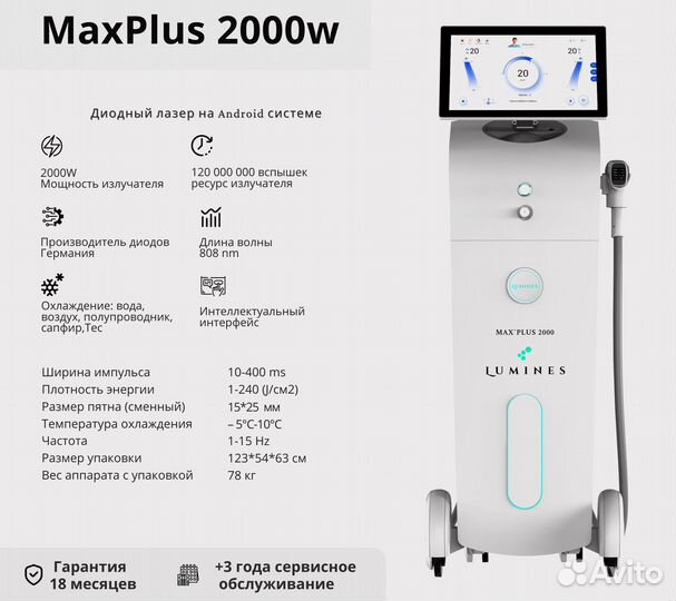 Диодный лазер Лю-Минес Max’Plus 2000в