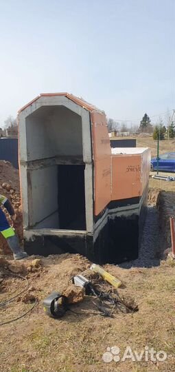 Изготовление бетонных погребов, установка