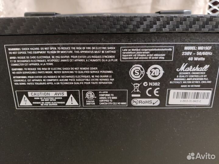 Комбоусилитель Marshall MG15CF