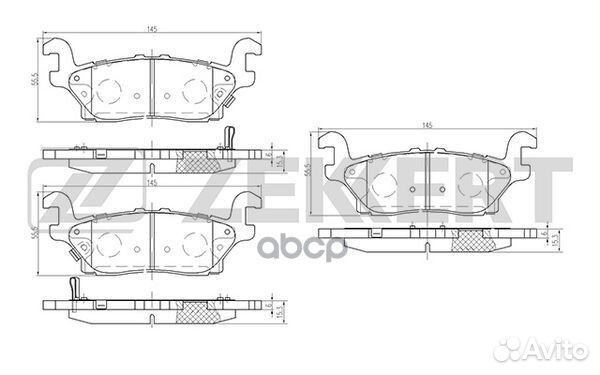 Колодки торм. диск. задн. Hummer H3 05- bs-1052