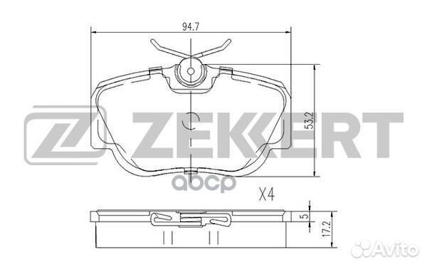Колодки торм. диск. передн. MB 190 (W201) 82- b