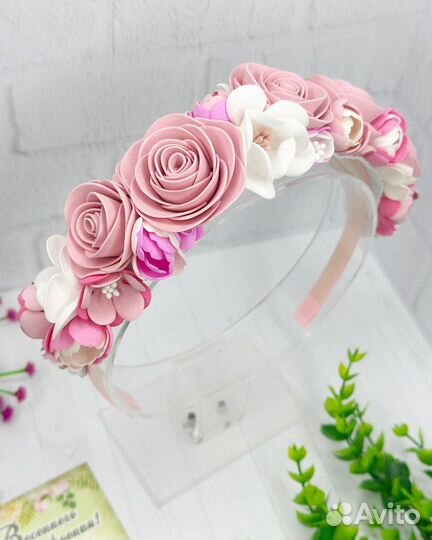 Ободок с розами