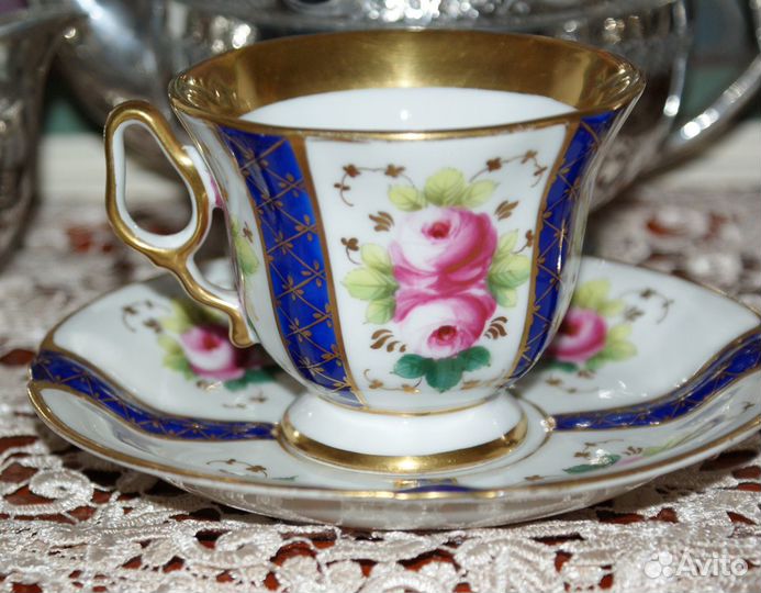 Коллекционные чайные пары и трио. Англия. Антик
