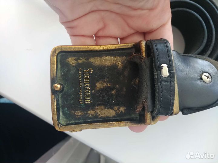 Ремень из кожи авторский Ф. Мещерского