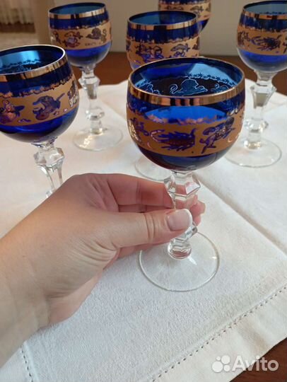 Рюмки цветной хрусталь СССР