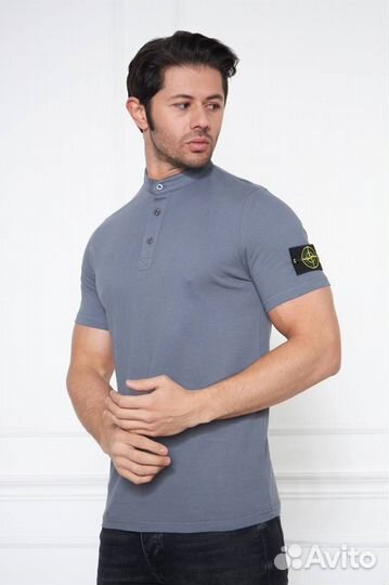 Поло Stone Island воротник стойка, 6 цветов