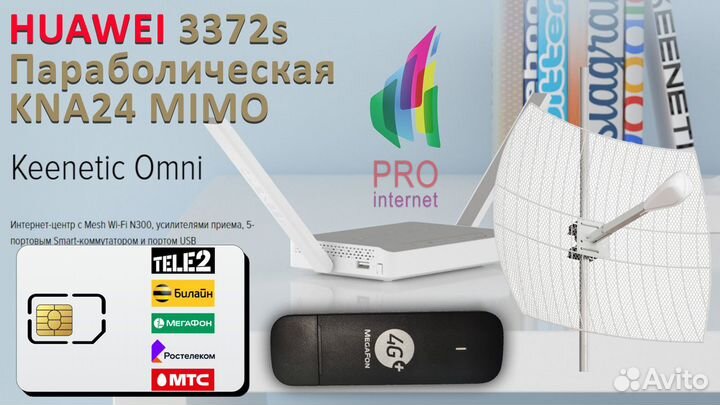 Роутер keenetic Omni huawei 3372 KNA24