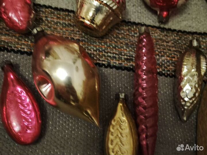 Елочные игрушки СССР стекло