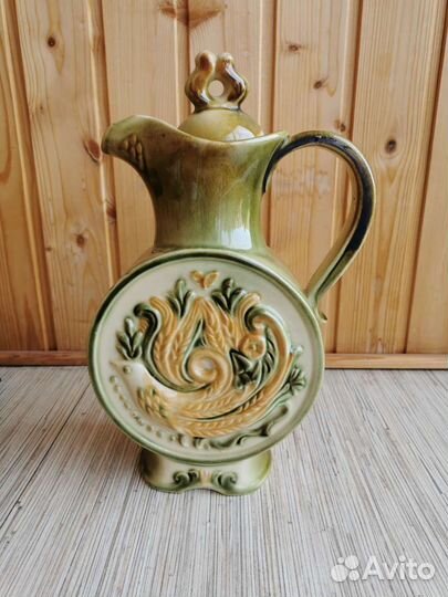 Кувшин с жар птицей фаянс СССР