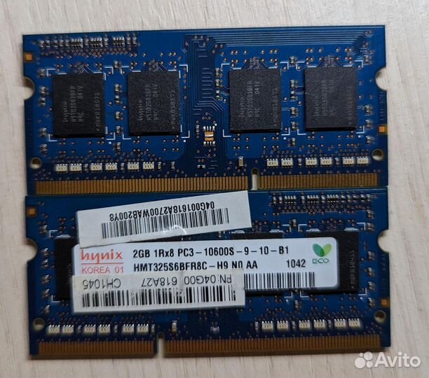 Оперативная память Hynix DDR3 SO-dimm PC3 (2Гб)