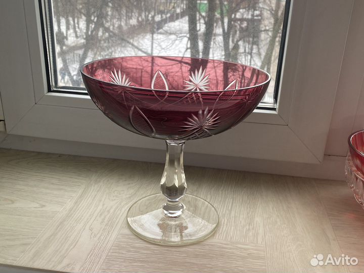 Вазы и фужеры хрусталь СССР