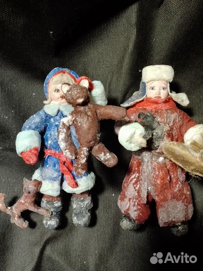 Ватные ëлочные игрушки