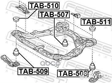 Сайлентблок подрамника TAB-508 Febest