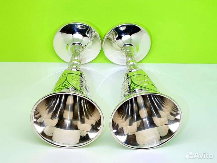 Рюмки Серебряные. 63.78 гр. 875* Высота 105 мм