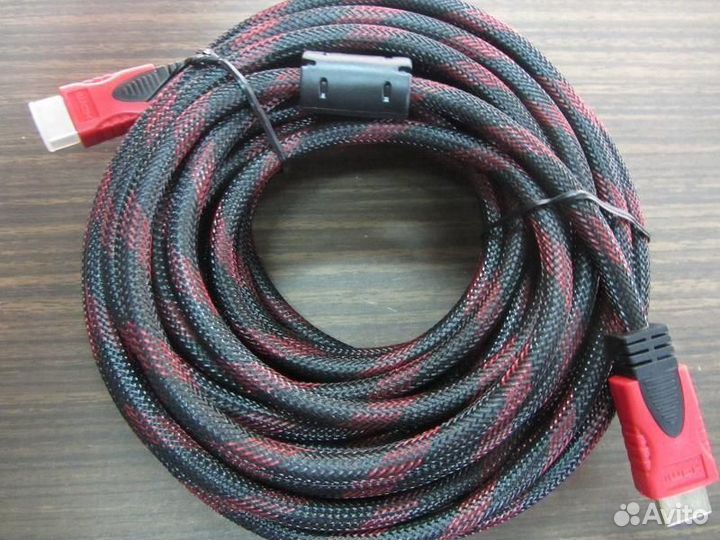 Кабель hdmi 5м в оплётке с ферритами 5 метров