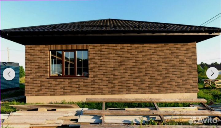 Гибкий кирпич на сетке для отделки