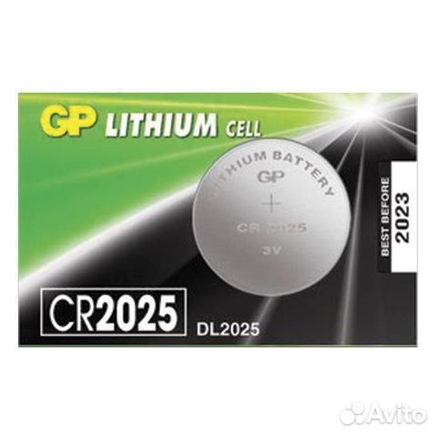 Батарейка GP Lithium, CR2025, литиевая, 1 шт., в