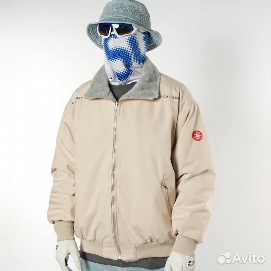 Бомбер cavempt бежевый