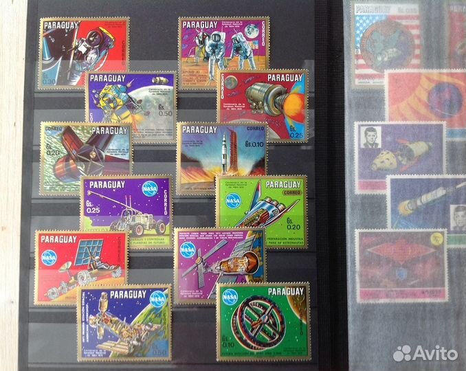 Альбом с коллекцией марок космос
