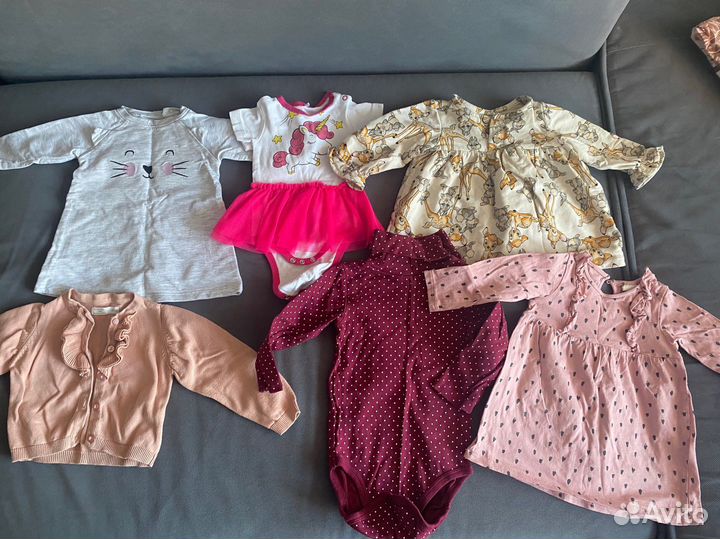Вещи для девочки пакетом 62-68