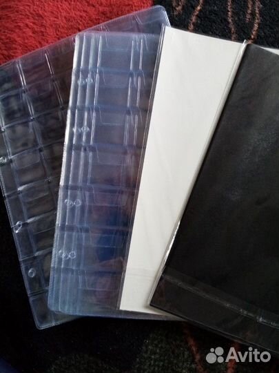 Листы для хранения монет и бон