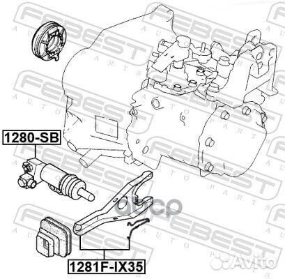 Цилиндр сцепления рабочий 1280-SB 1280-SB Febest