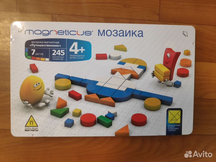 Magneticus мозаика+игра магнитная крестики нолики