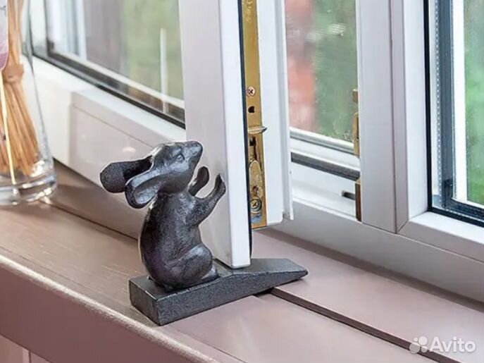 Чугунный стопер упор для двери мышь