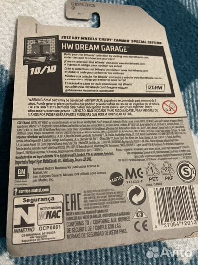 Hot wheels comaro 2018 TH