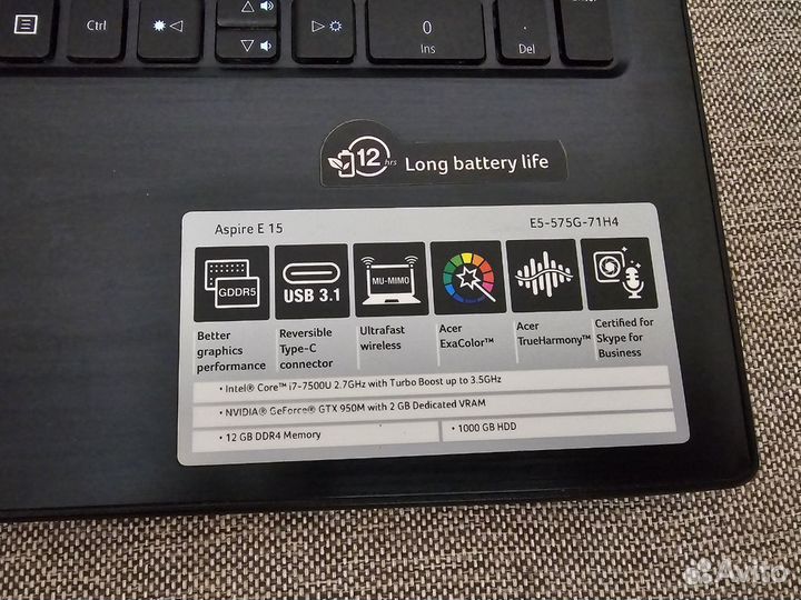 Ноутбук Acer Aspire E15 E5-575G-71H4
