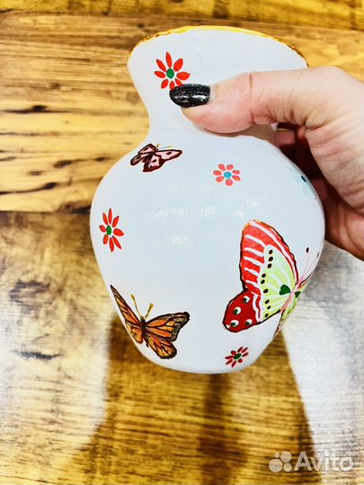 Ваза стеклянная высота 15 см