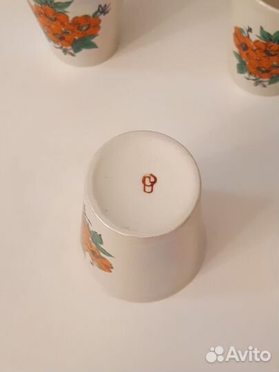 Набор керамических стаканов. СССР. 150 мл