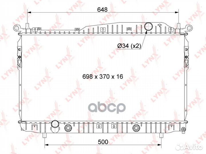 Радиатор охлаждения паяный AT Chevrolet Epica