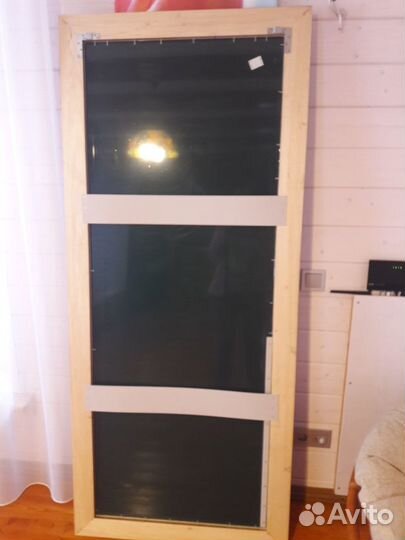 Зеркало бронзовое в натуральном деревянном багете