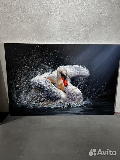 Картина маслом «Лебедь» (90*120)
