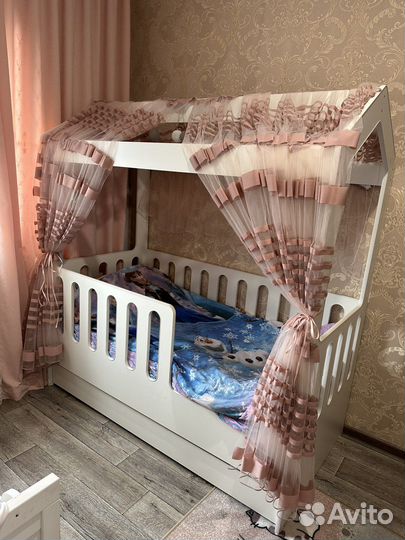 Детская кровать 80 160 домик