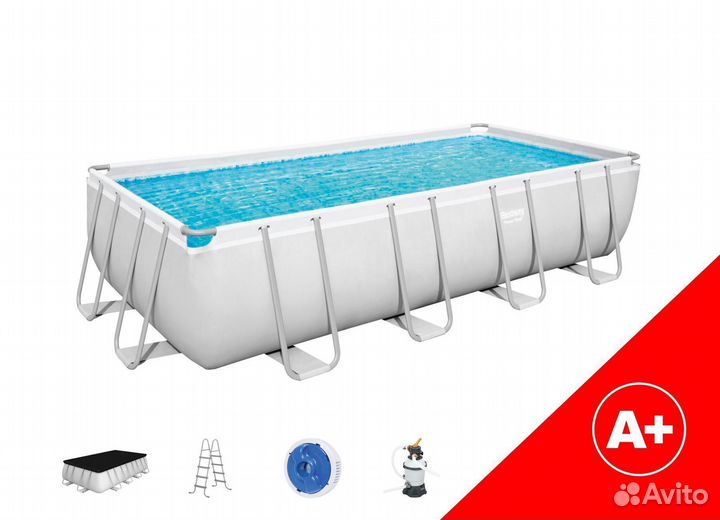 Каркасный бассейн Bestway 488x244x122 см Песочный