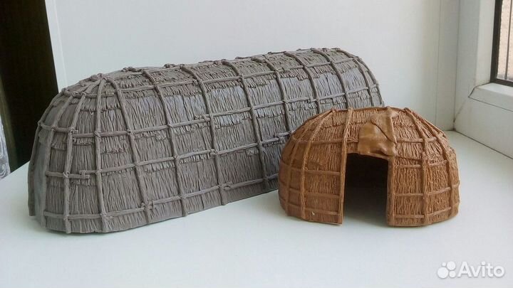 Индейцы солдатики.Вигвам.Barzso реплика