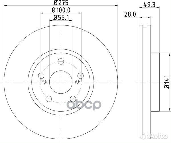 Диск тормозной перед ND1105 nisshinbo