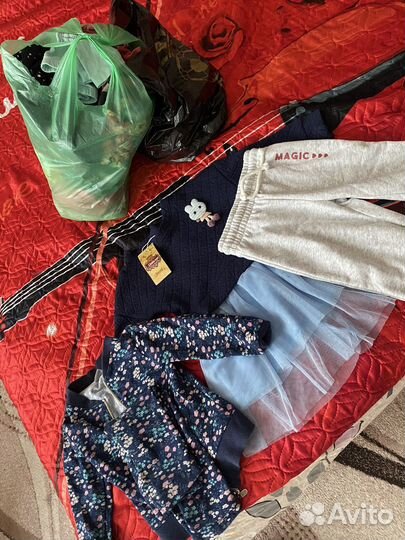 Вещи на девочку пакетом 92-98р
