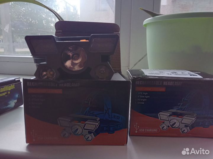 Налобный фонарь аккумуляторный