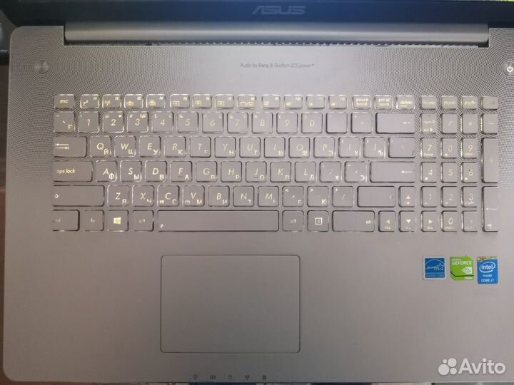 Ноутбук 17,3 Asus N750J 4700HQ,16гб,500ssd+1000hdd