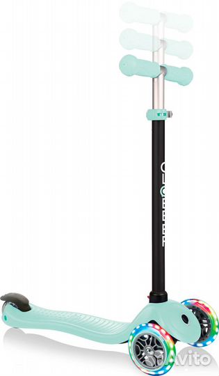 Самокат Globber GO UP sporty lights мятный Kra551