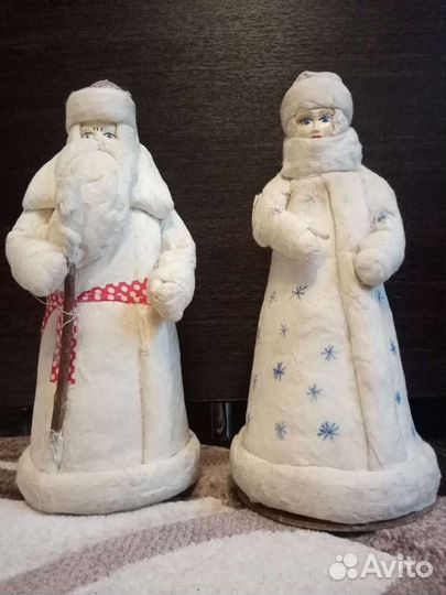 Ватные дед Мороз и Снегурочка СССР