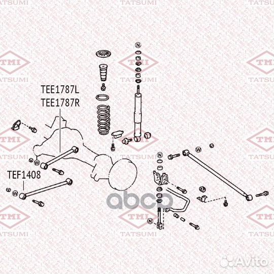 Рычаг toyota land cruiser 98- задн.прав. TEE1787R